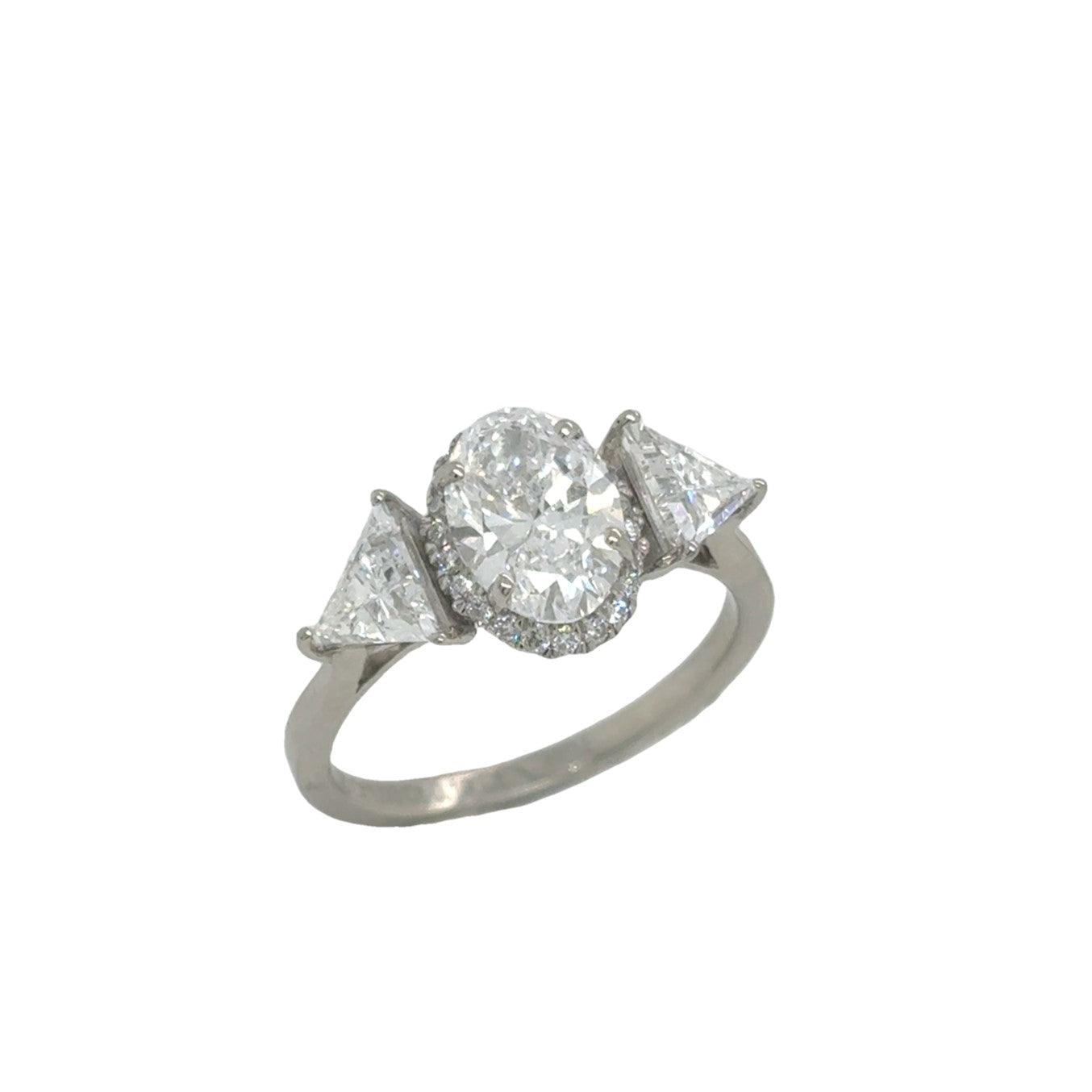 Plat 3 St Ov Halo Trillion Sh Dia 2.74ct
