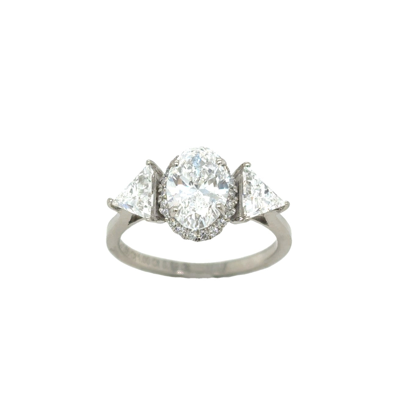 Plat 3 St Ov Halo Trillion Sh Dia 2.74ct