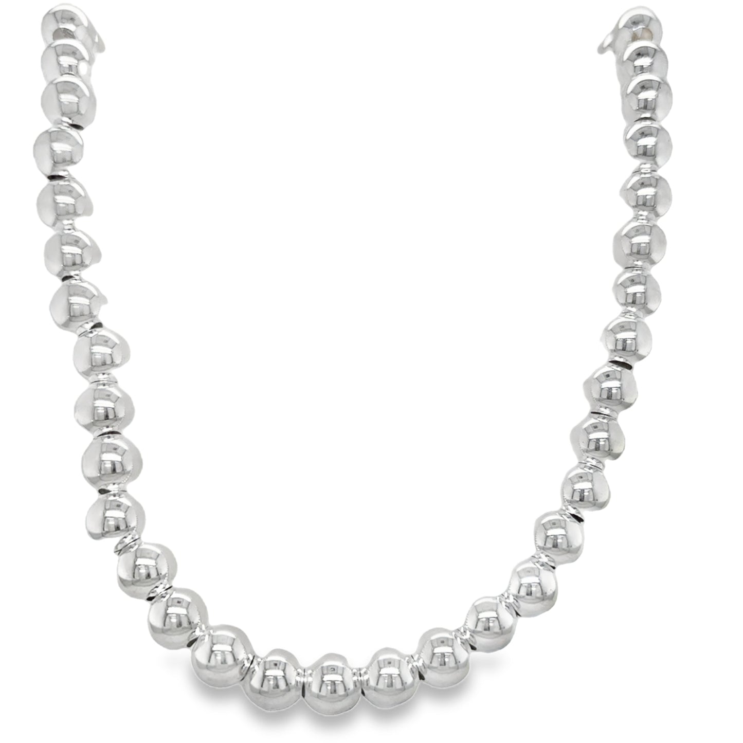 Sterling Silver Ball Necklet 18'
