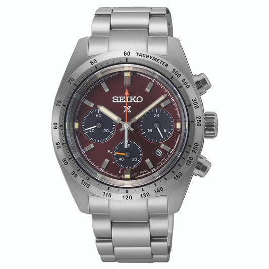 Seiko Prospex European Exclusive Speedtimer Red Dial Watch