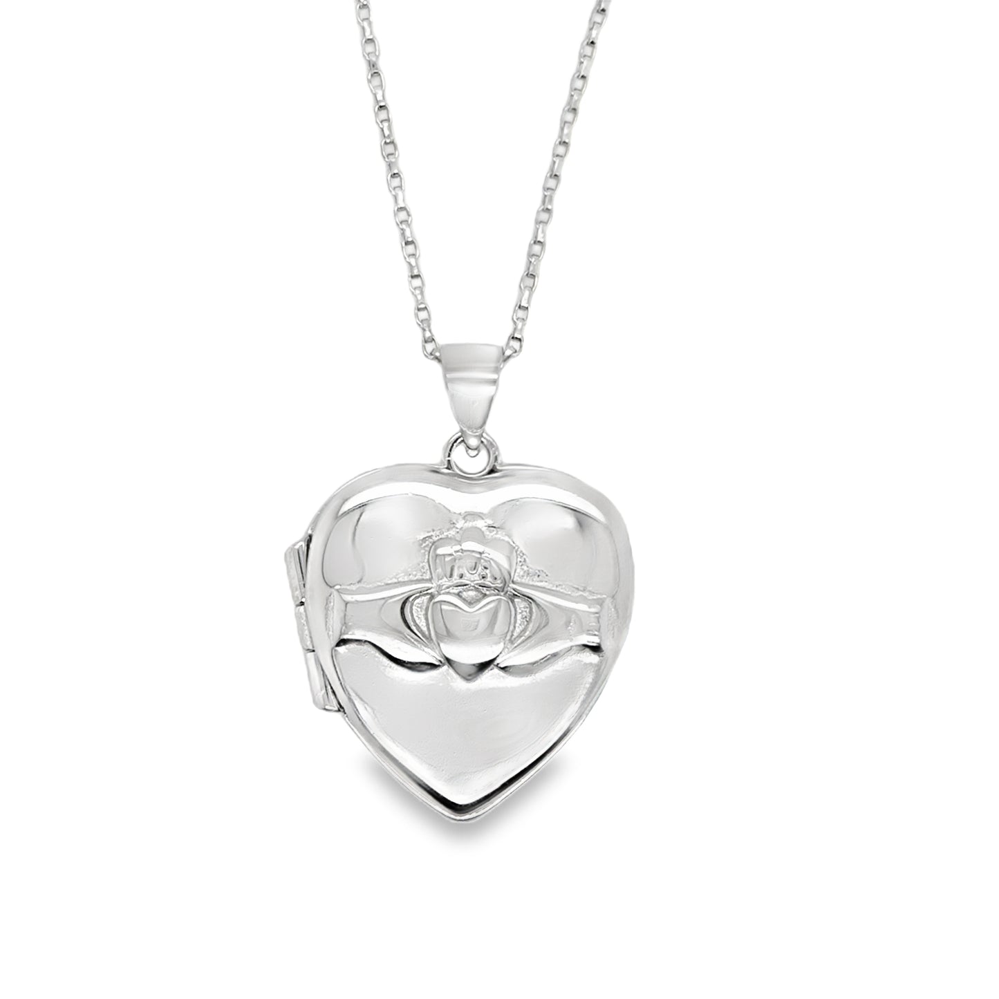Sterling Silver Large Claddagh Locket