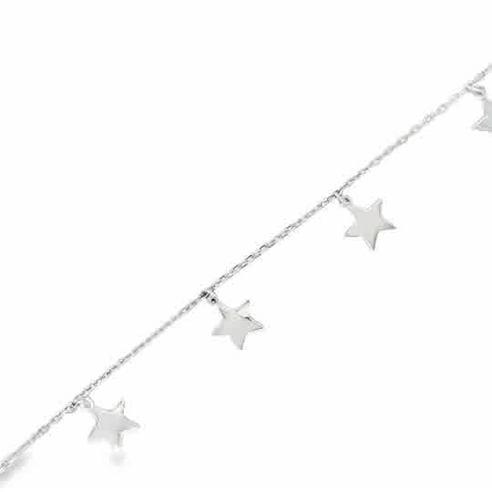 Sterling Silver Star Scatter Bracelet