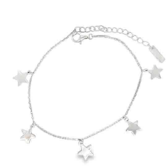 Sterling Silver Star Scatter Bracelet