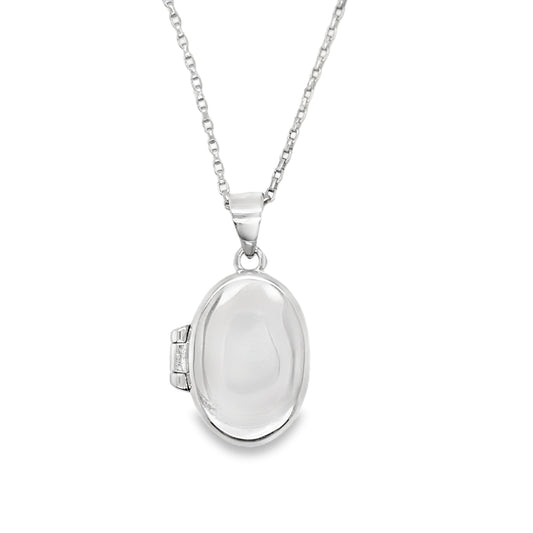 Sterling Silver Plain Oval Locket