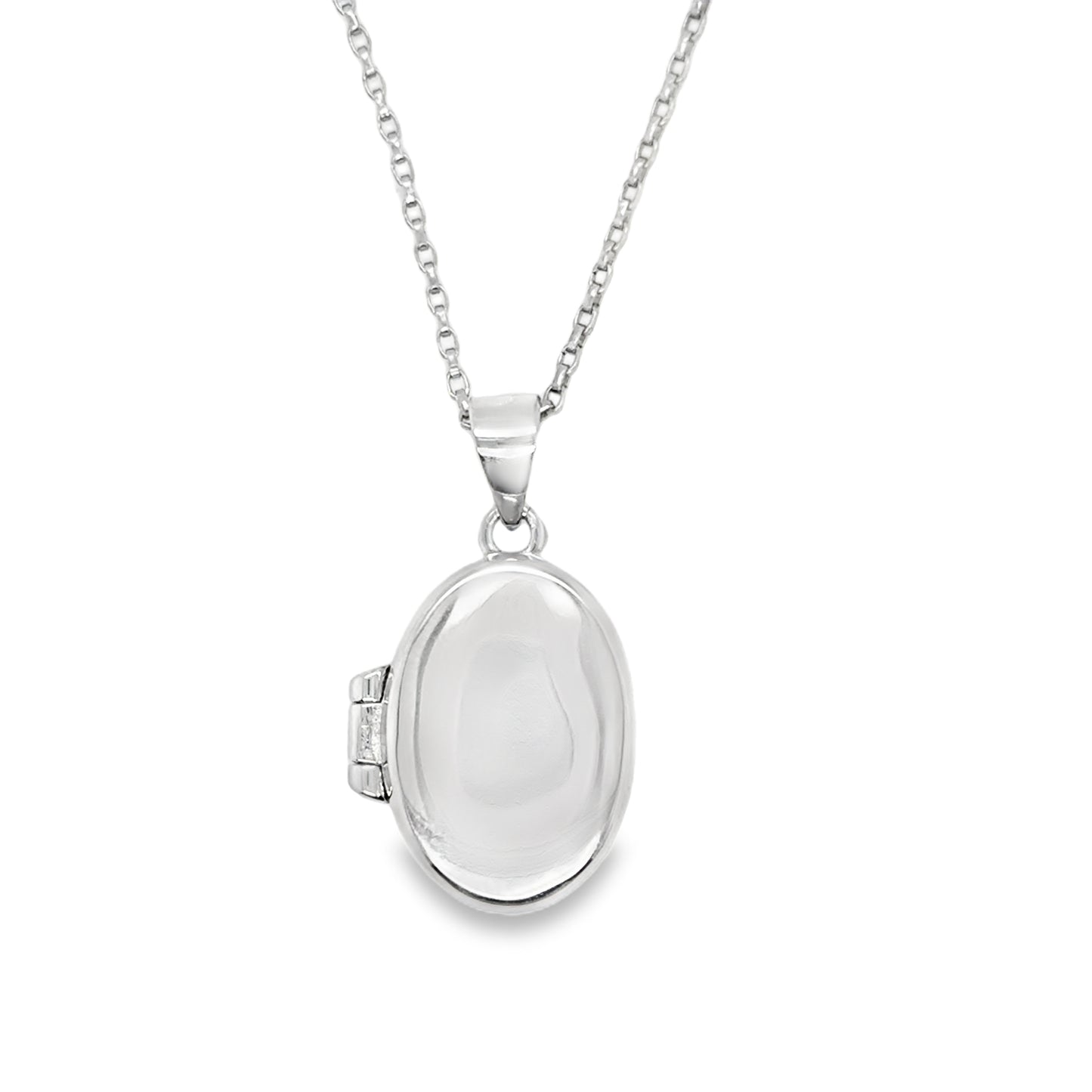 Sterling Silver Plain Oval Locket
