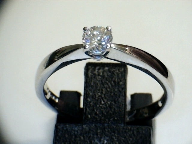 18ct White Gold Brilliant Cut Solitaire Diamond Ring .29ct