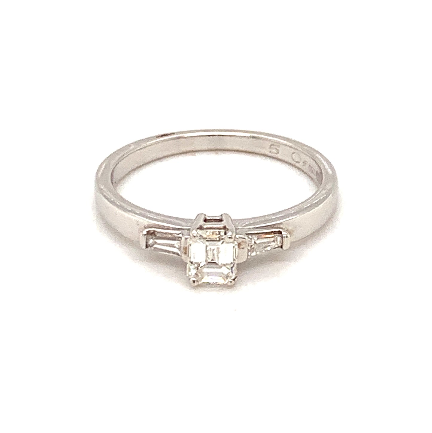 18ct White Gold Brilliant Cut Solitaire Diamond Ring .50ct