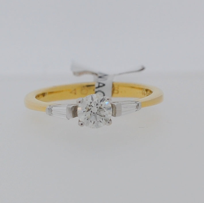 18ct Brilliant Cut Solitaire Diamond Ring .56ct