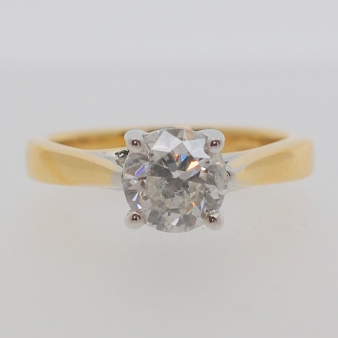 18ct Yellow Gold Solitaire 4claw 1.51ct Diamond Ring