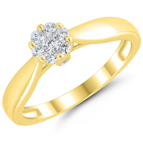 9ct Gold Solitaire Diamond Ring .25ct