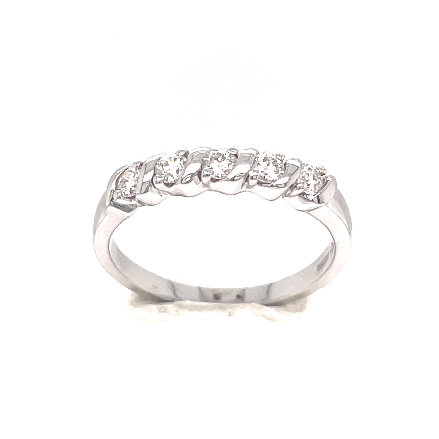 18ct White Gold Five Stone .33ct Diamond Ring