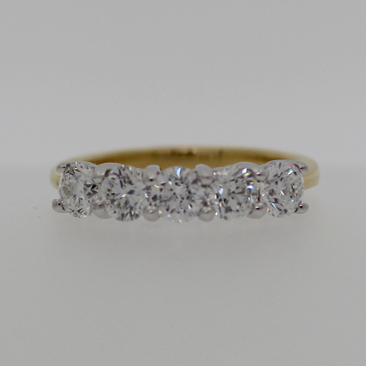 18ct Five Stone Claw Set 1.49ct Diamond Ring