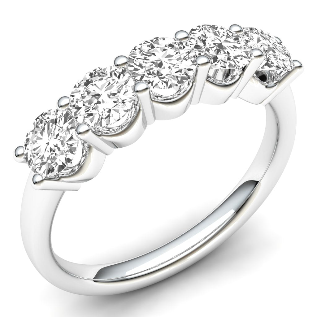 9ct White Gold Five Stone .50ct Diamond Ring