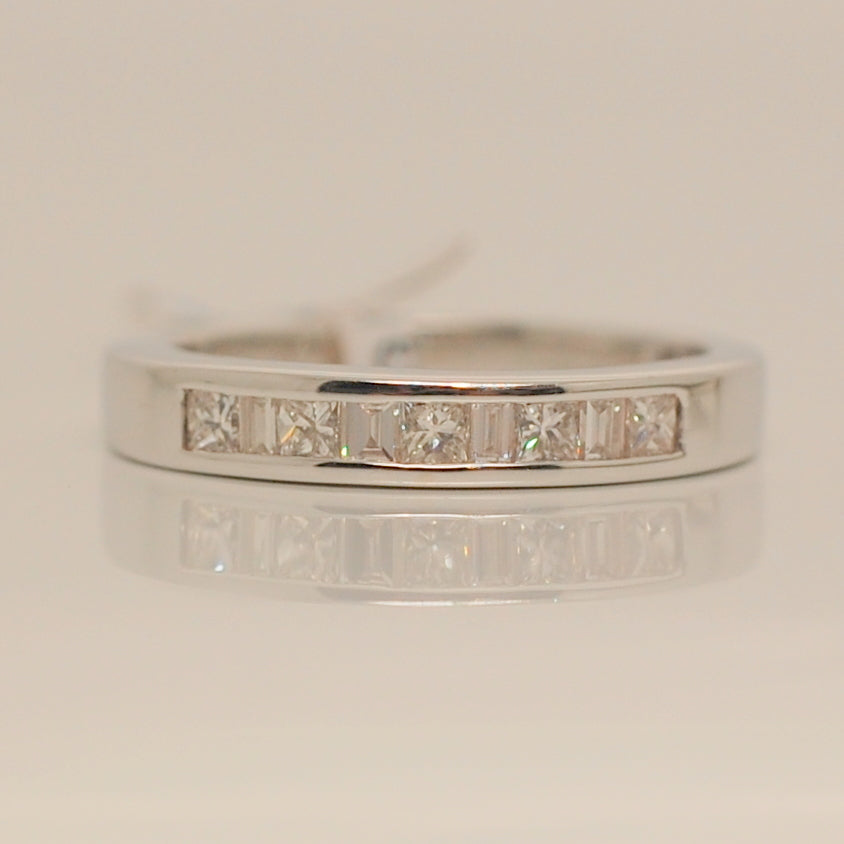 18ct White Gold Nine Stone Eternity .40ct Diamond Ring