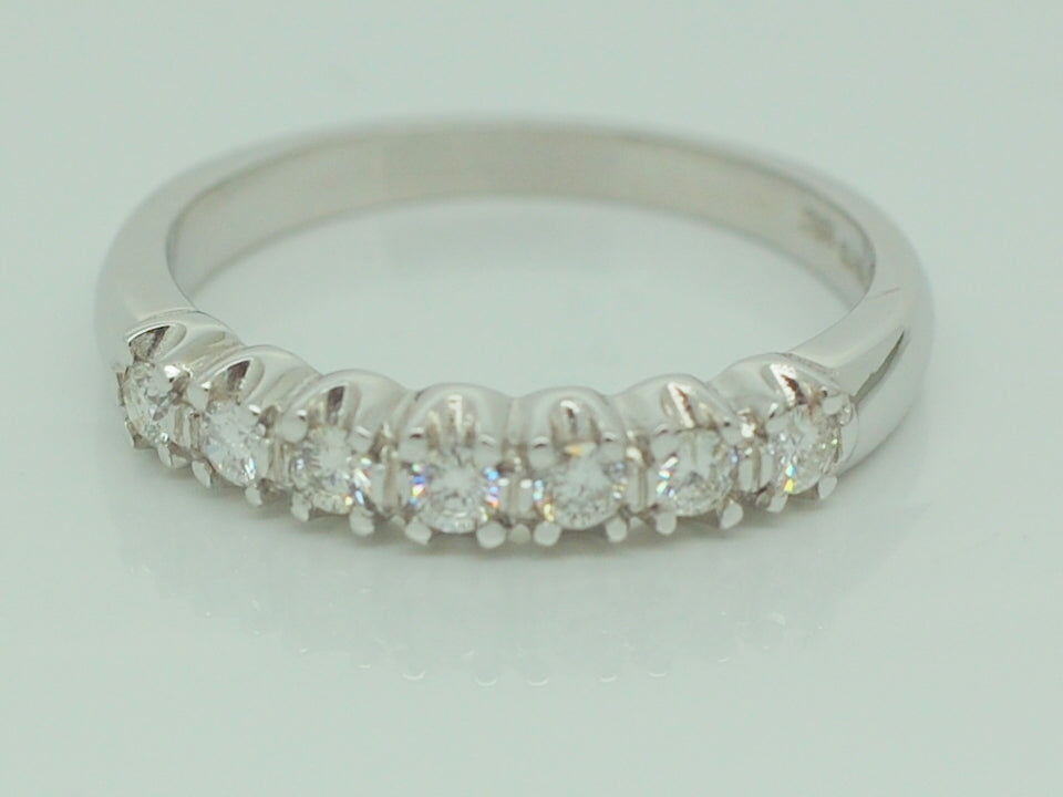 18ct White Gold Nine Stone Eternity .56ct Diamond Ring