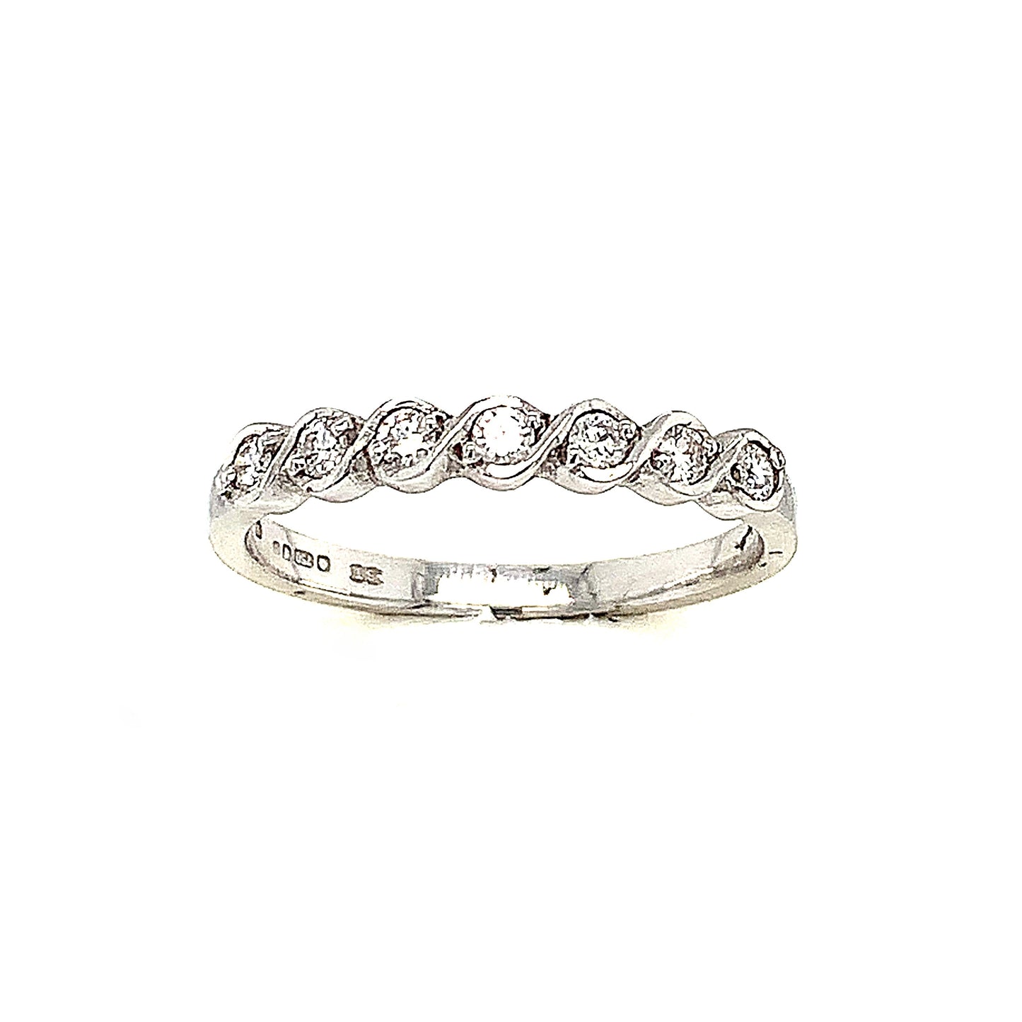 18ct White Gold Seven Stone Eternity .21ct Diamond Ring