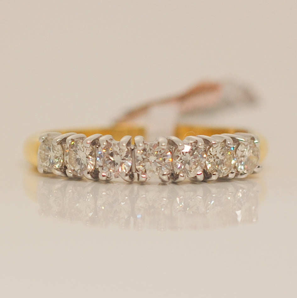 18ct Seven Stone Eternity .63ct Diamond Ring