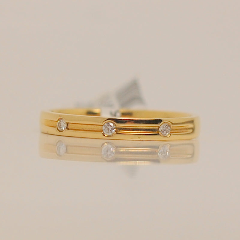 18ct Three Stone Eternity .05ct Diamond Ring