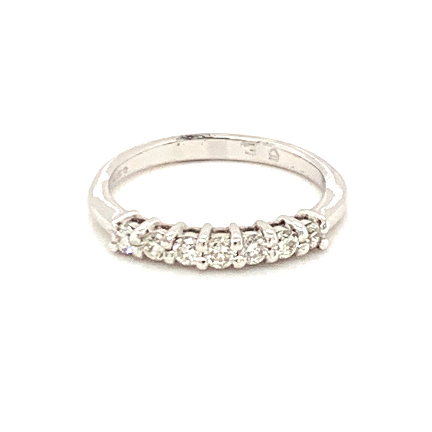 18ct White Gold Seven Stone Eternity .39ct Diamond Ring