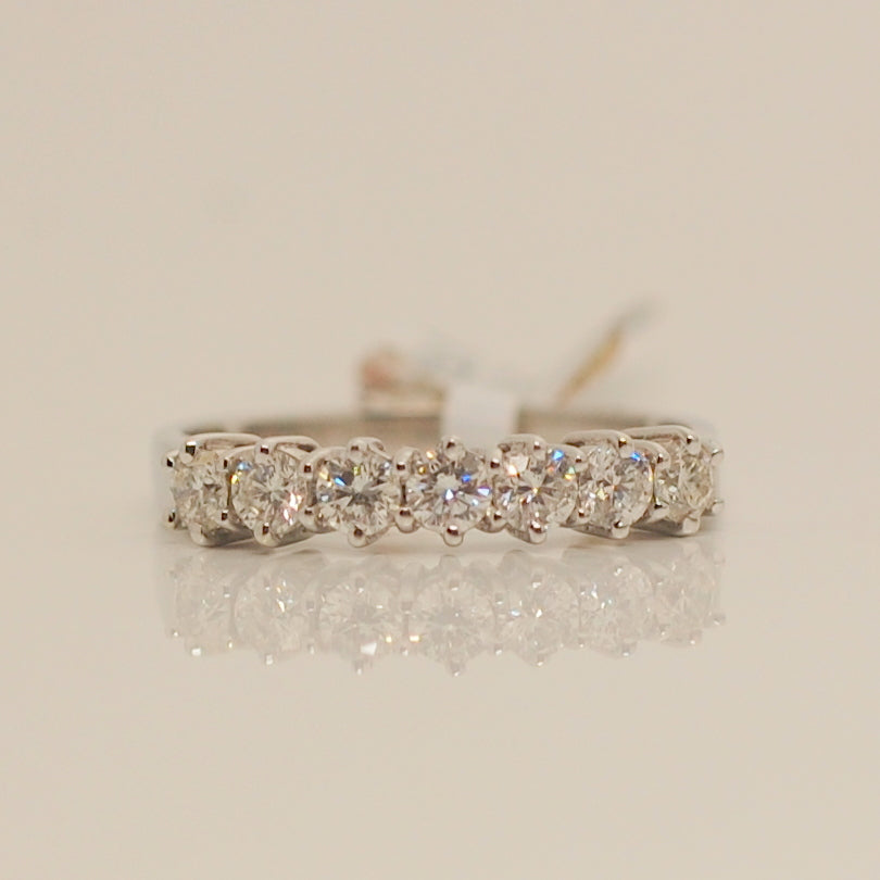 18ct White Gold Seven Stone Eternity .60ct Diamond Ring