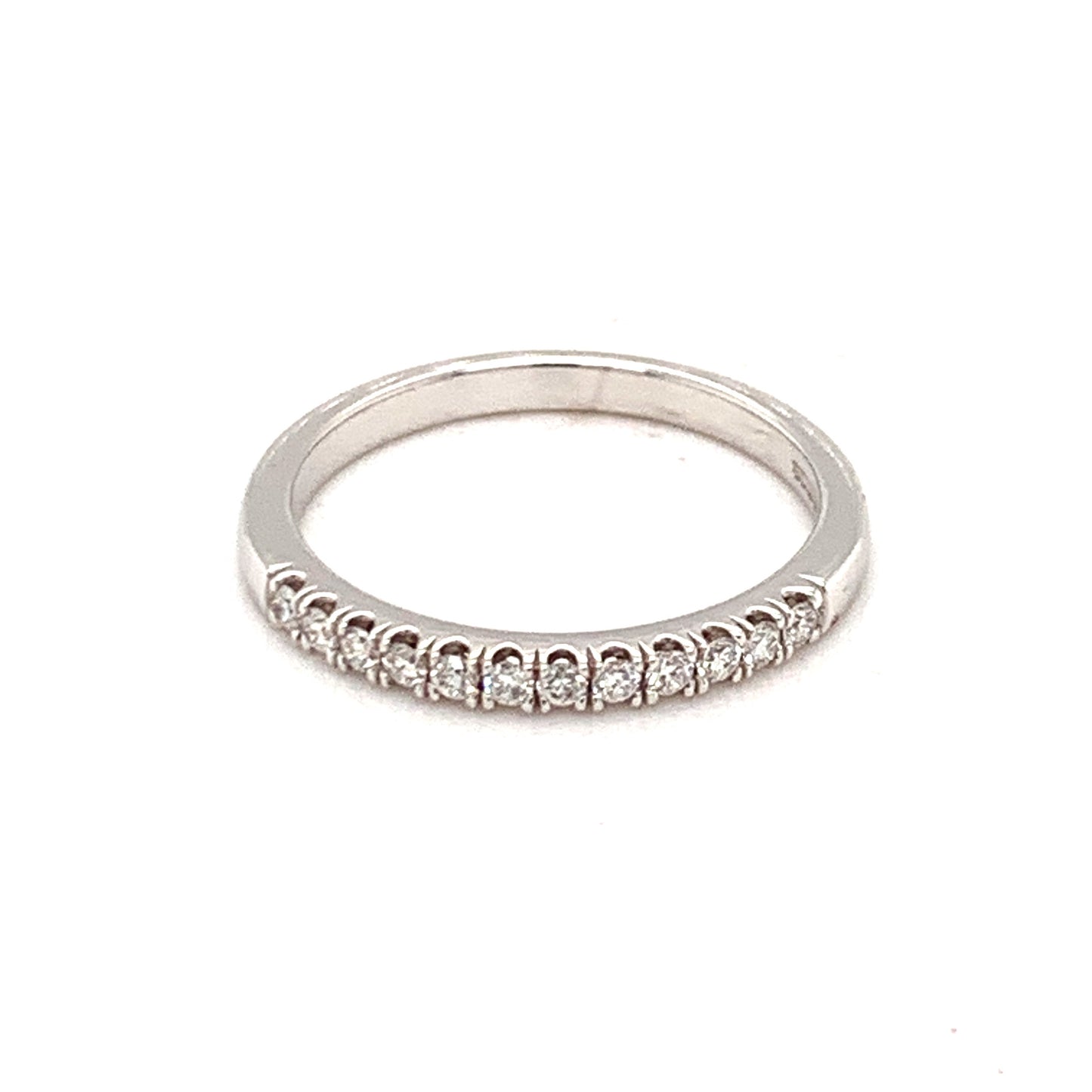 18ct White Gold Twelve Stone Eternity .21ct Diamond Ring