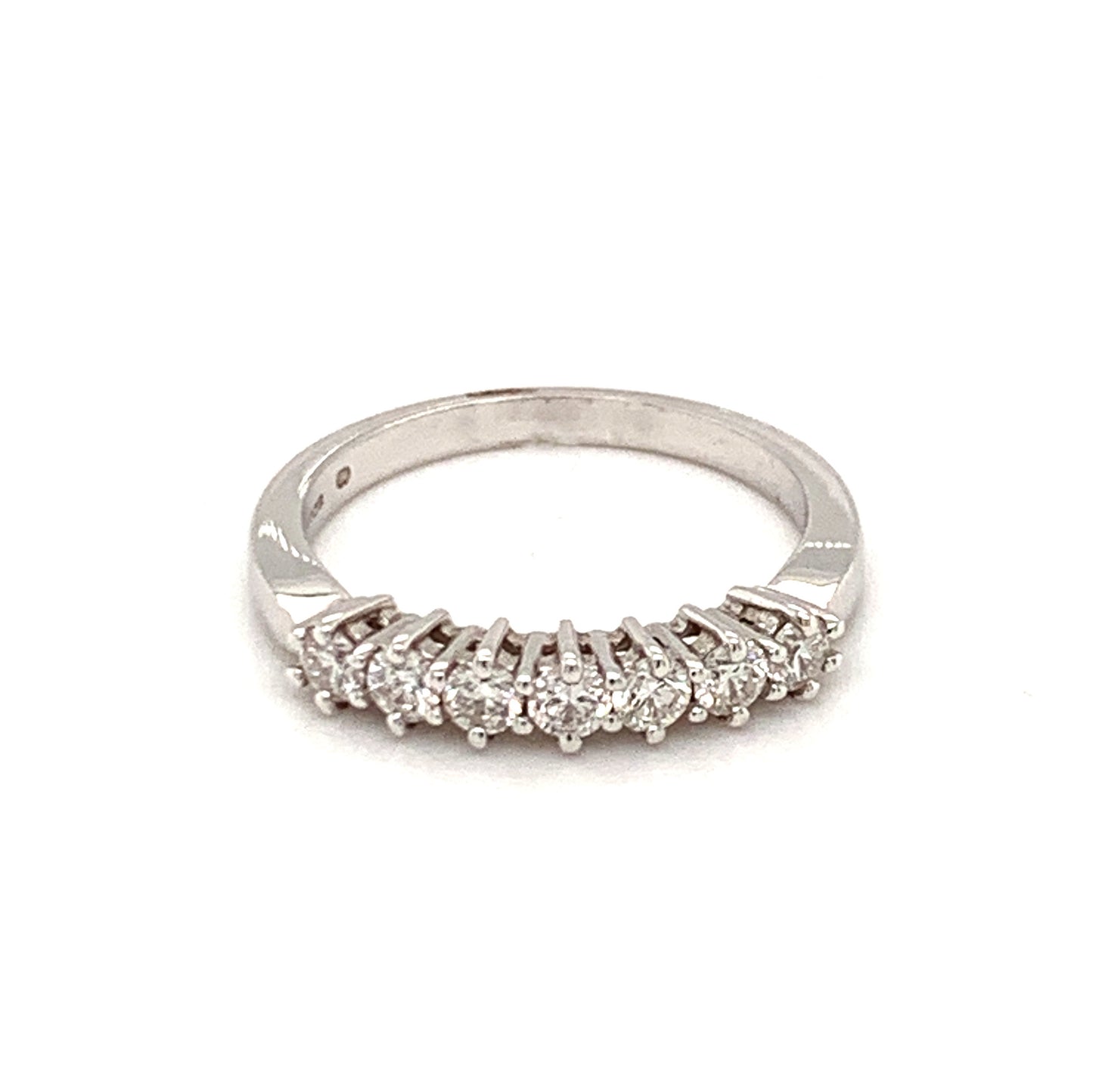 18ct White Gold Seven Stone Eternity .50ct Diamond Ring