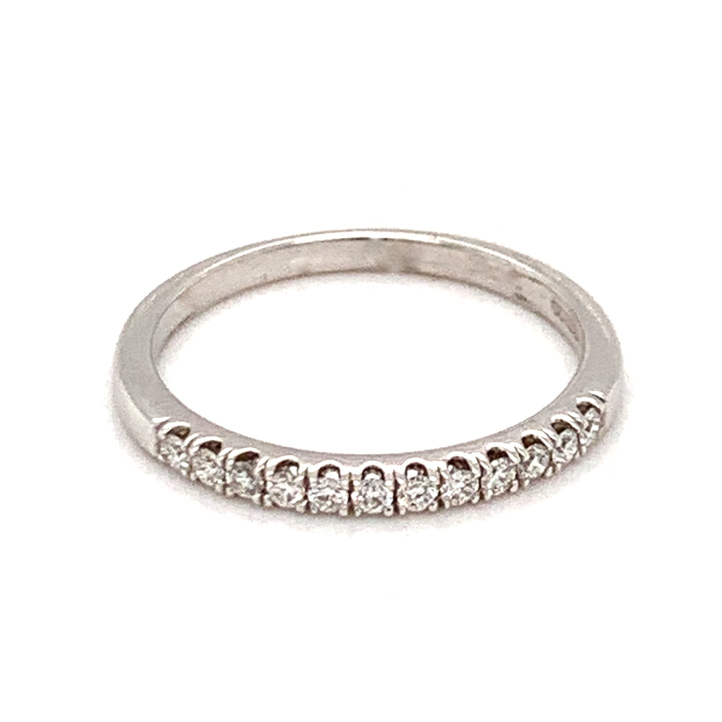 9ct White Gold Twelve Stone Eternity .21ct Diamond Ring