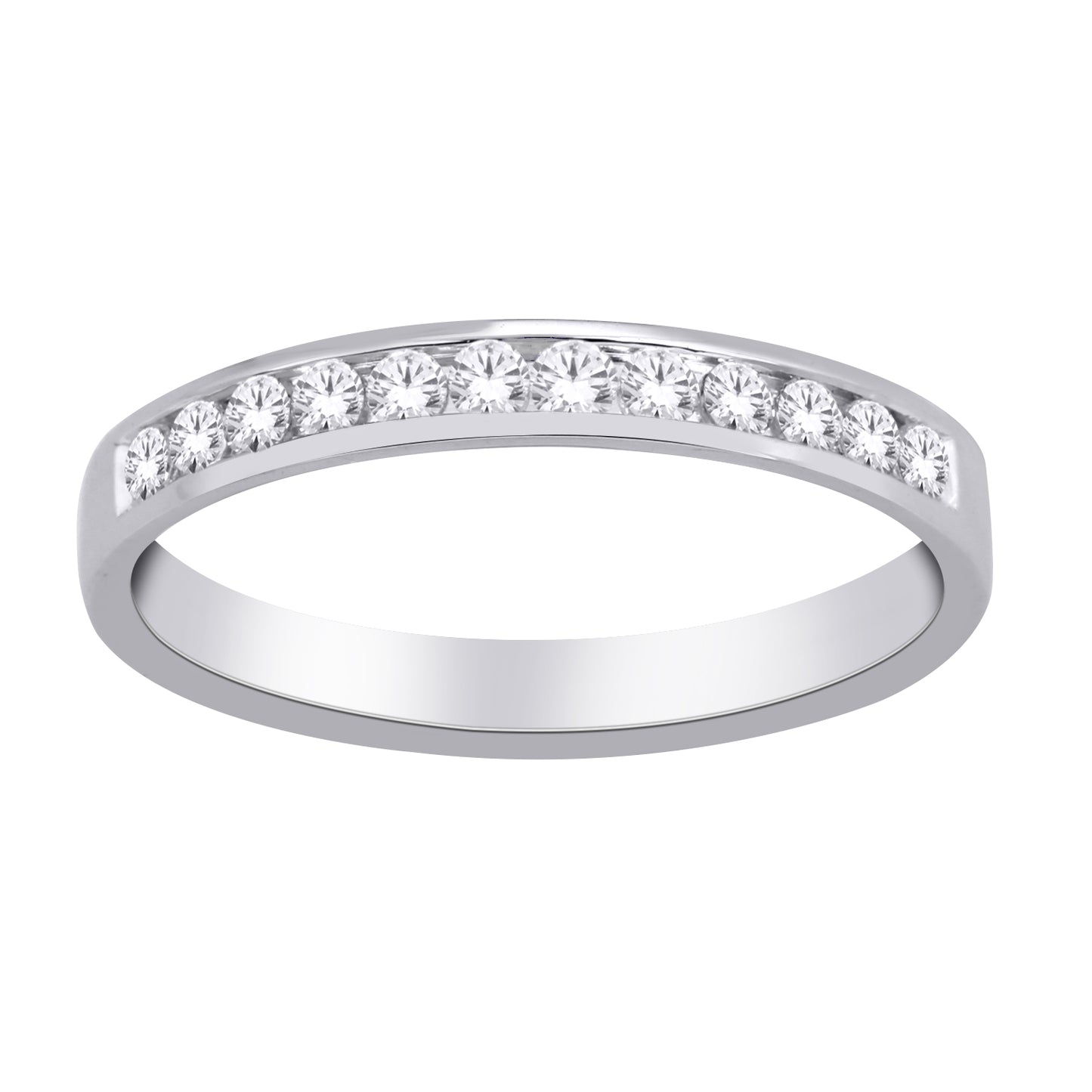 9ct White Gold 12stone Eternity .15ct Diamond Ring