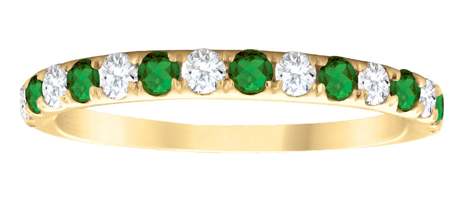 9ct Emerald And Diamond Eternity Ring