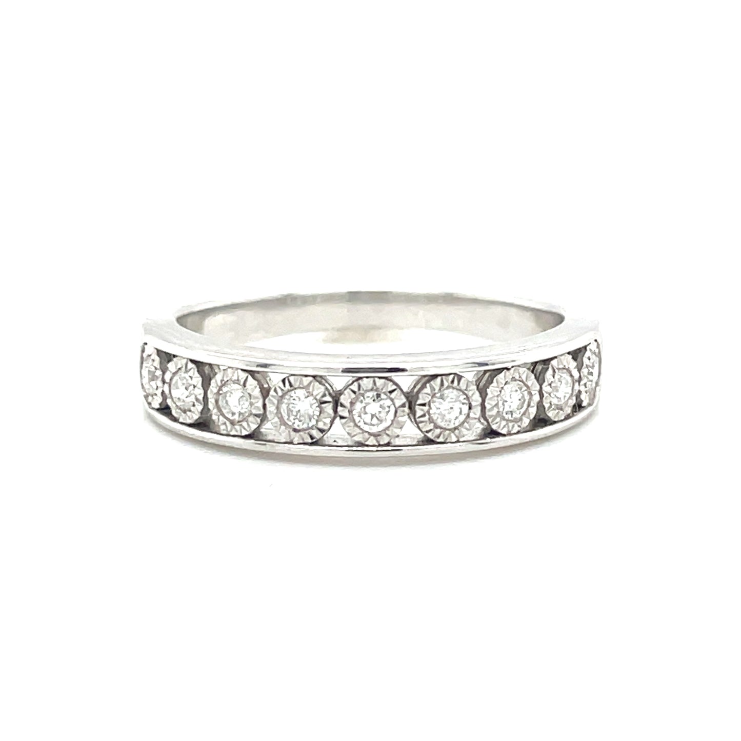 9ct White Gold Eternity Diamond Ring .21ct