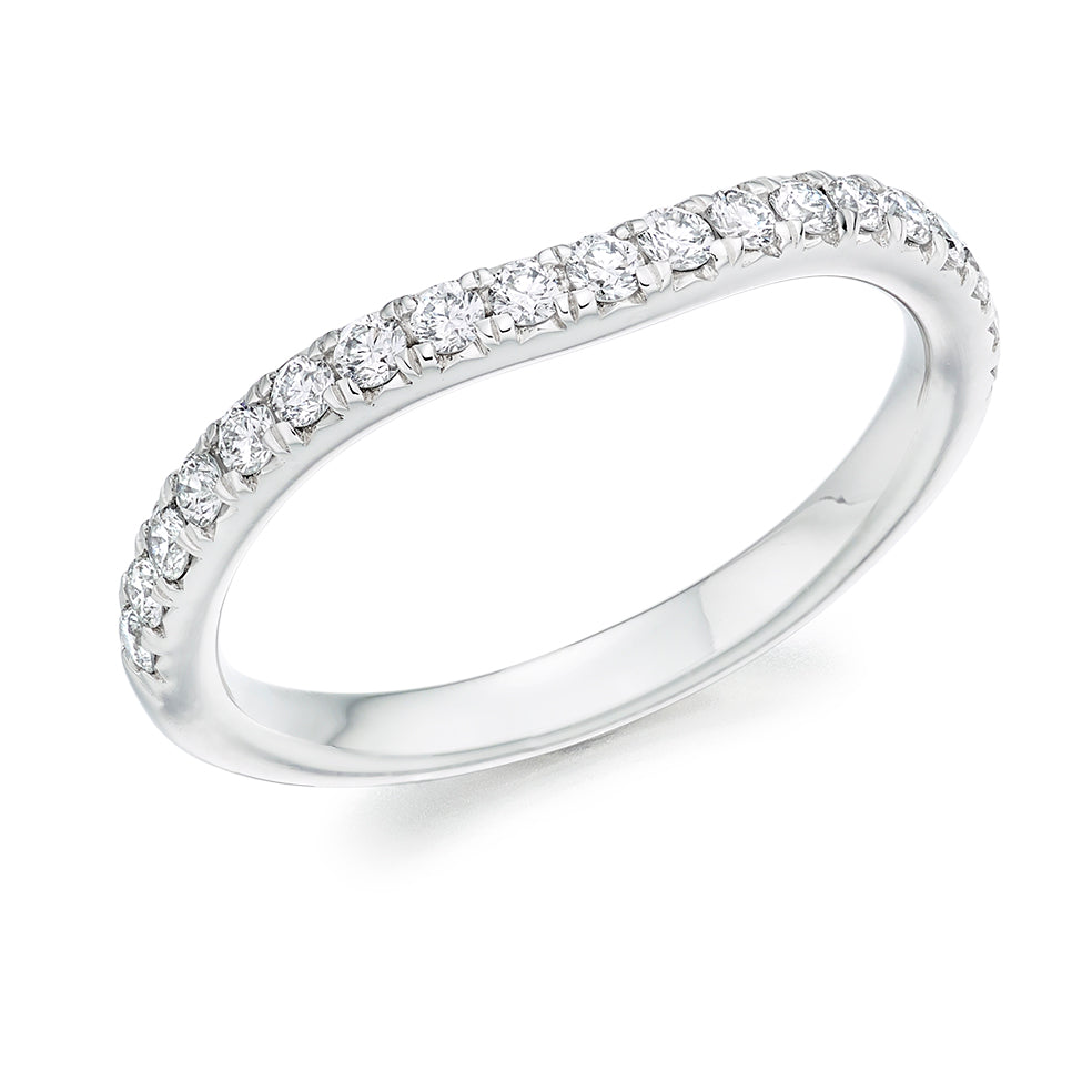 18ct White Gold Eternity Curve .35 Carat Diamond Ring
