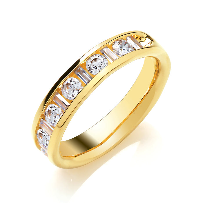 9ct Brilliant And Baguette Channel Set .50ct Diamond Eternity