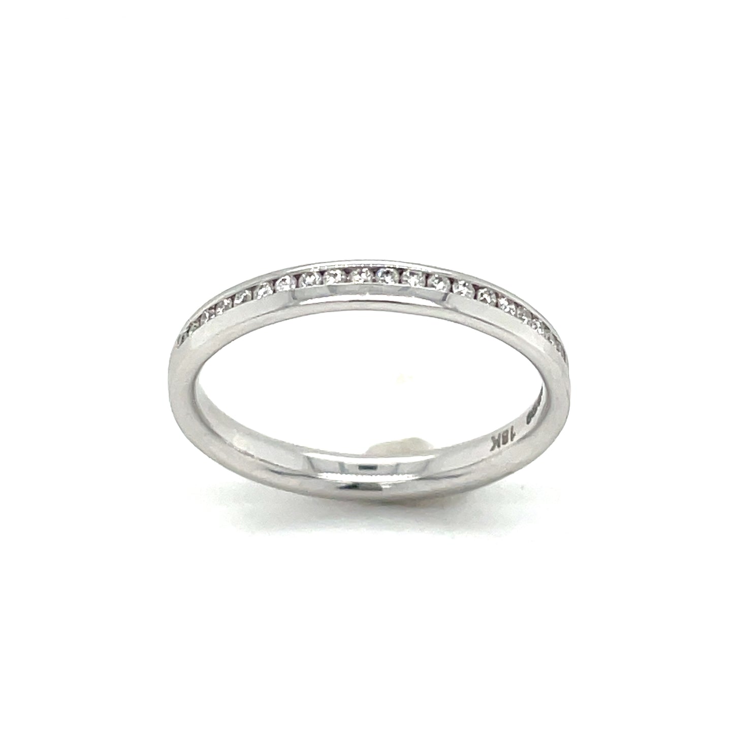 18ct White Gold Eternity Diamond Ring 2.5mm .16ct