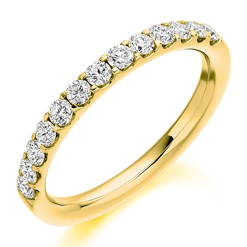 9ct 13 Stone Claw Set Eternity Diamond Ring .50ct