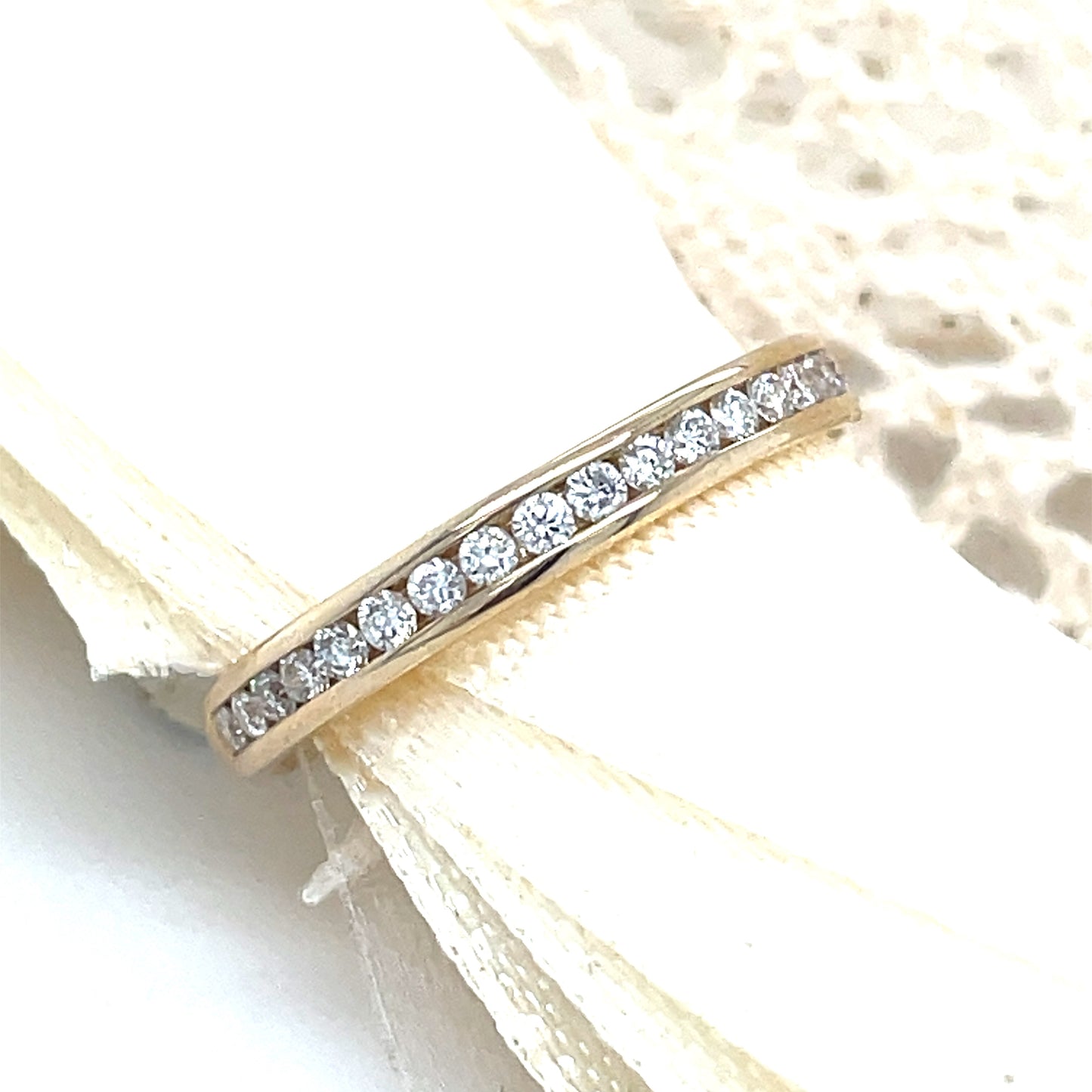 9ct Eternity Channel Set Diamond Ring .33ct