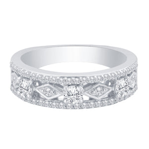 9ct White Gold Fancy Brilliant .63ct Diamond Ring
