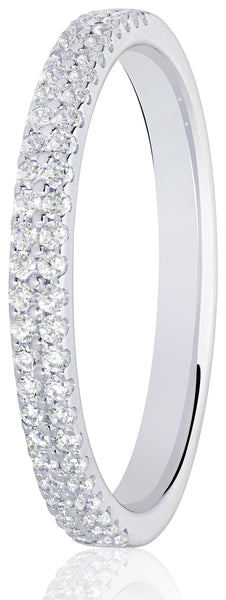 9ct Ring Wh 2row .25