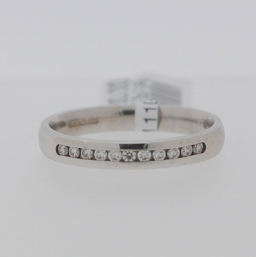 18ct White Gold Channel Set Diamond Wedding Band