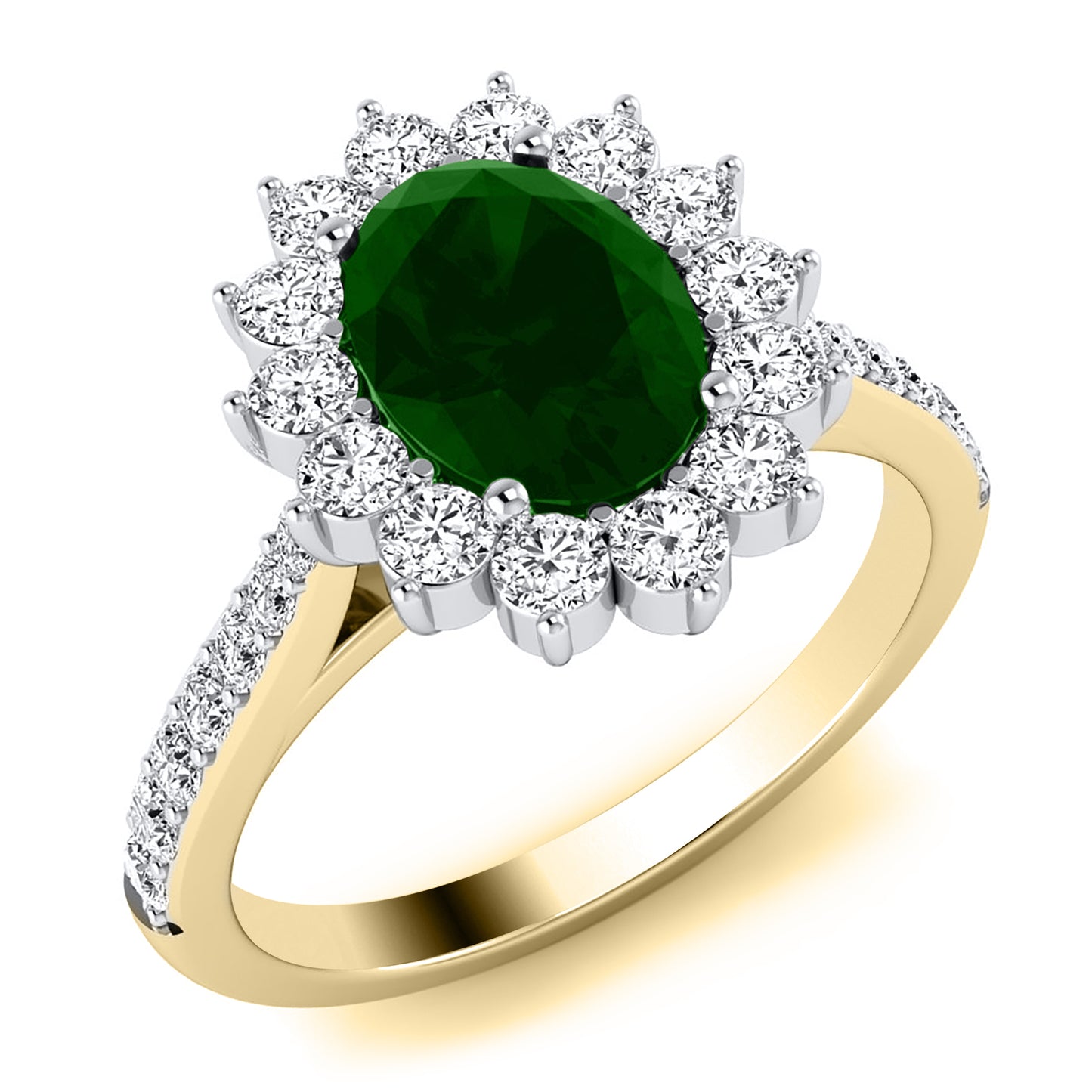 9ct Cl Em Di Di Sh .30ct