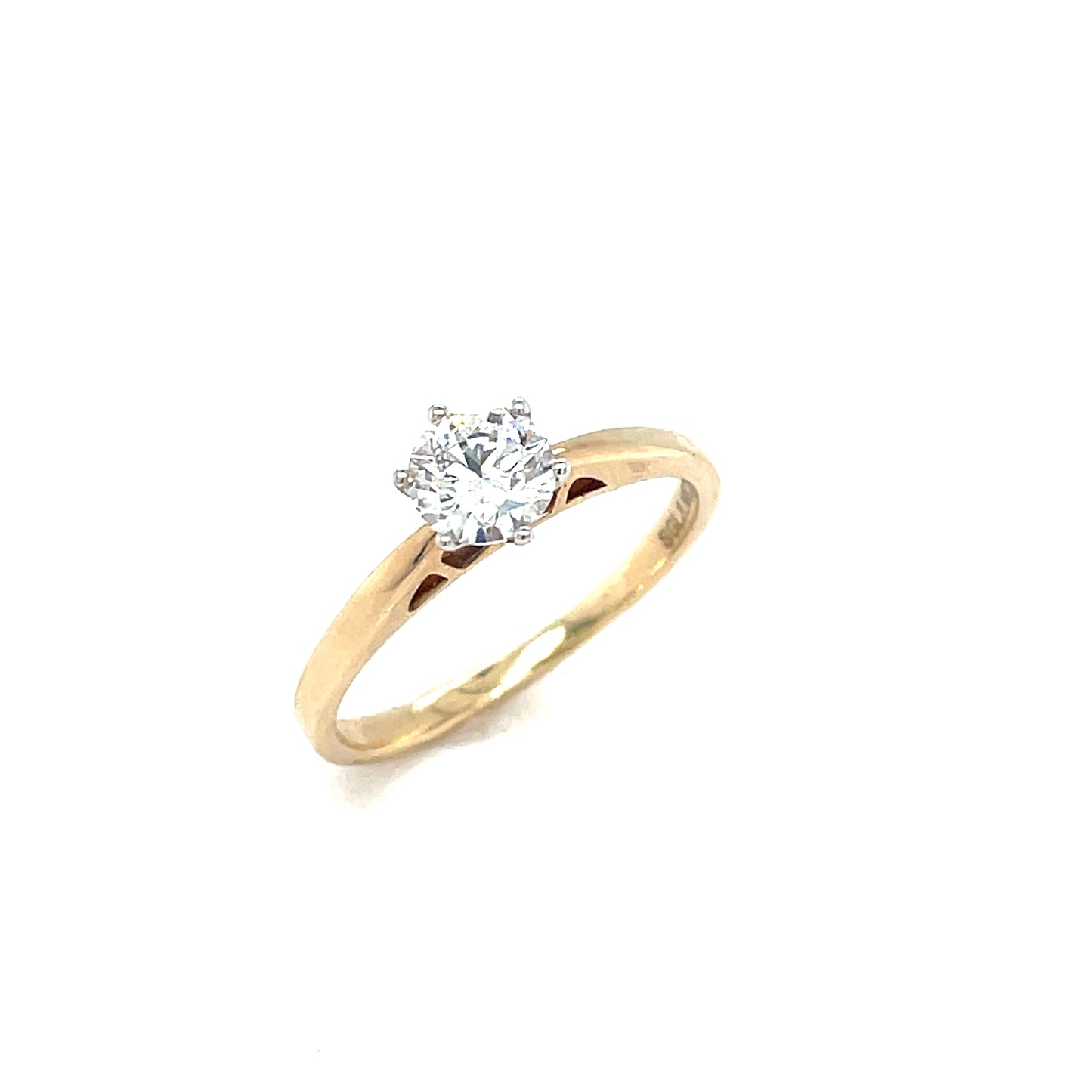9ct Sol Rd 6 Claw C/Di.50