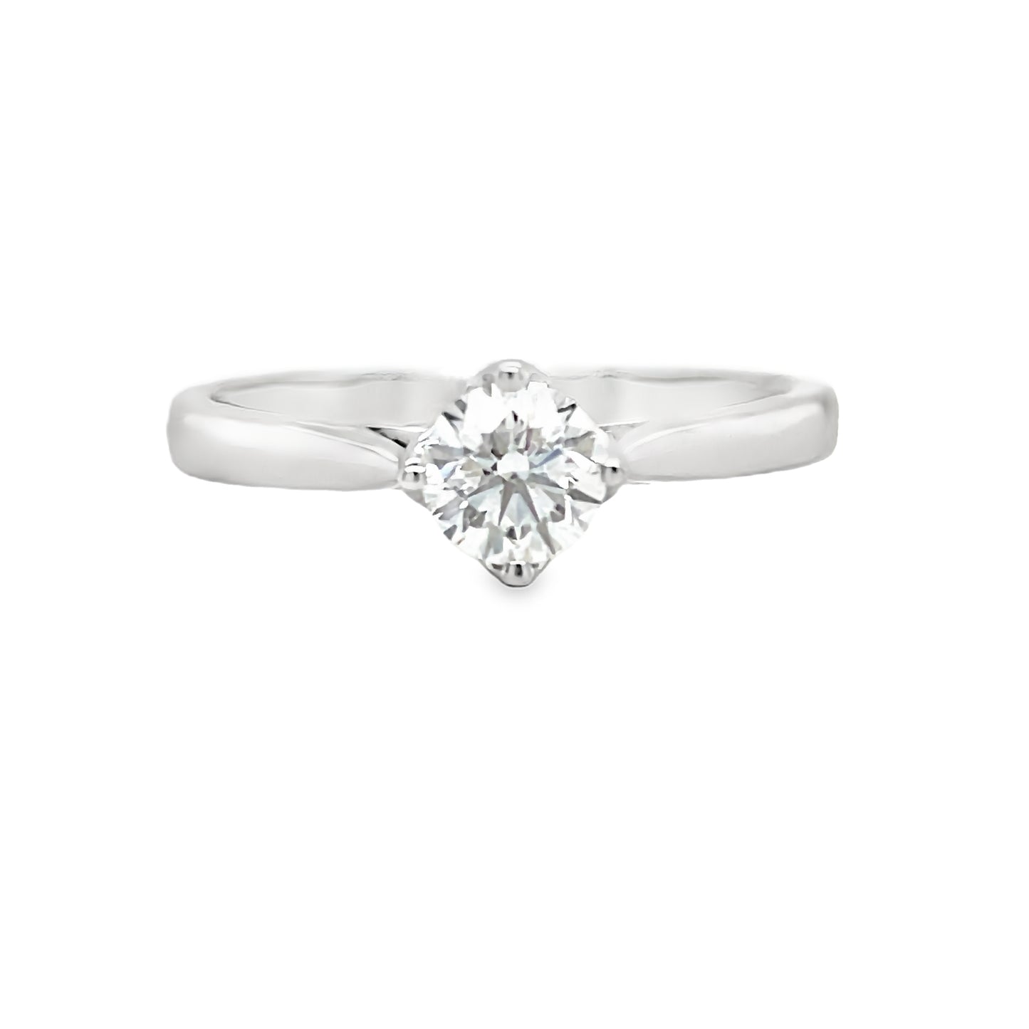 9ct Sol Wh 4 Claw C/Di.50