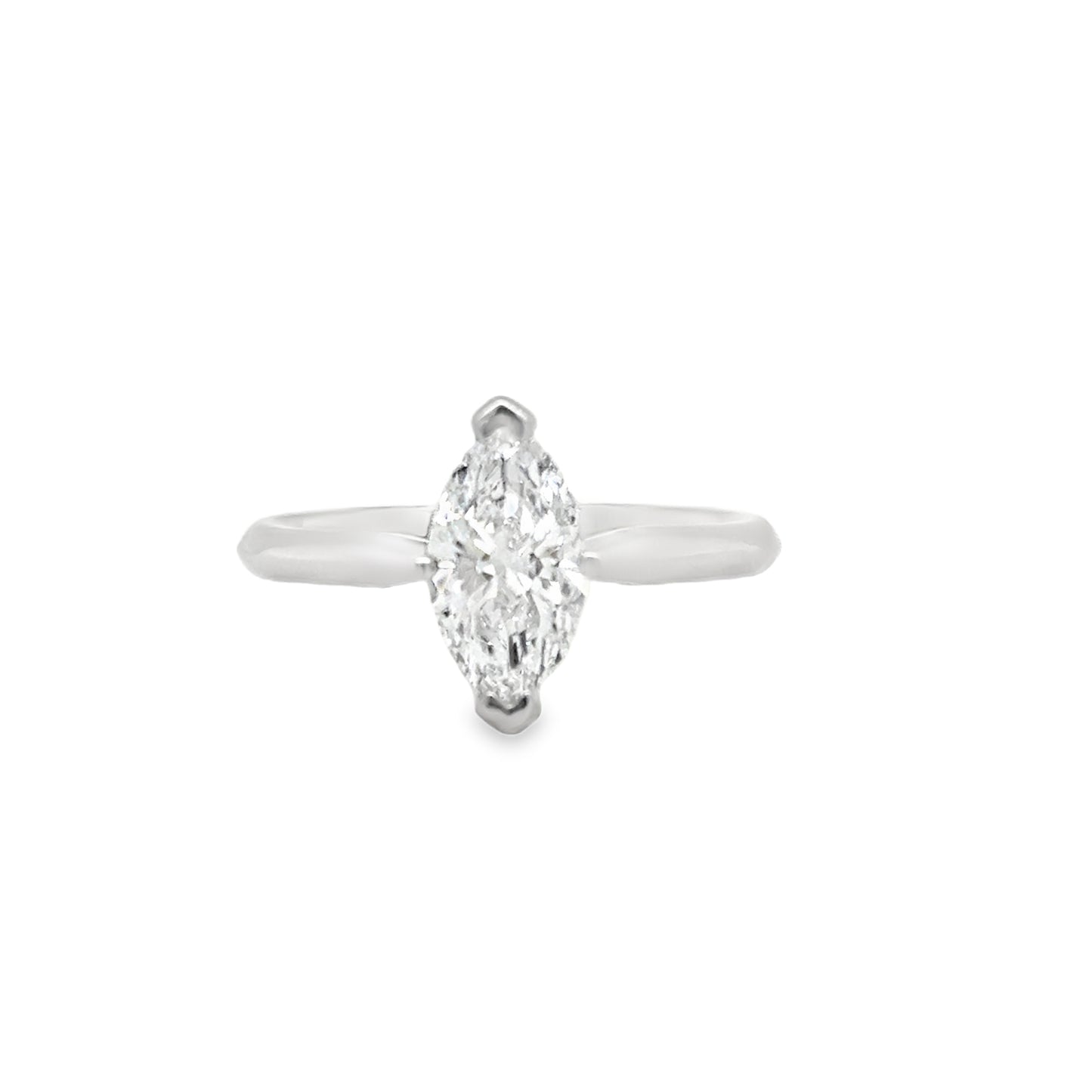 Platinum Marquise Cut Solitaire Lab Grown Diamond Ring