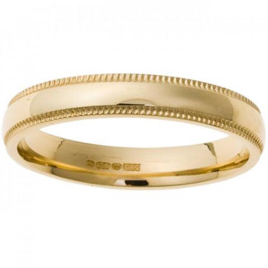 9ct Gold 6mm Fancy Wedding Band