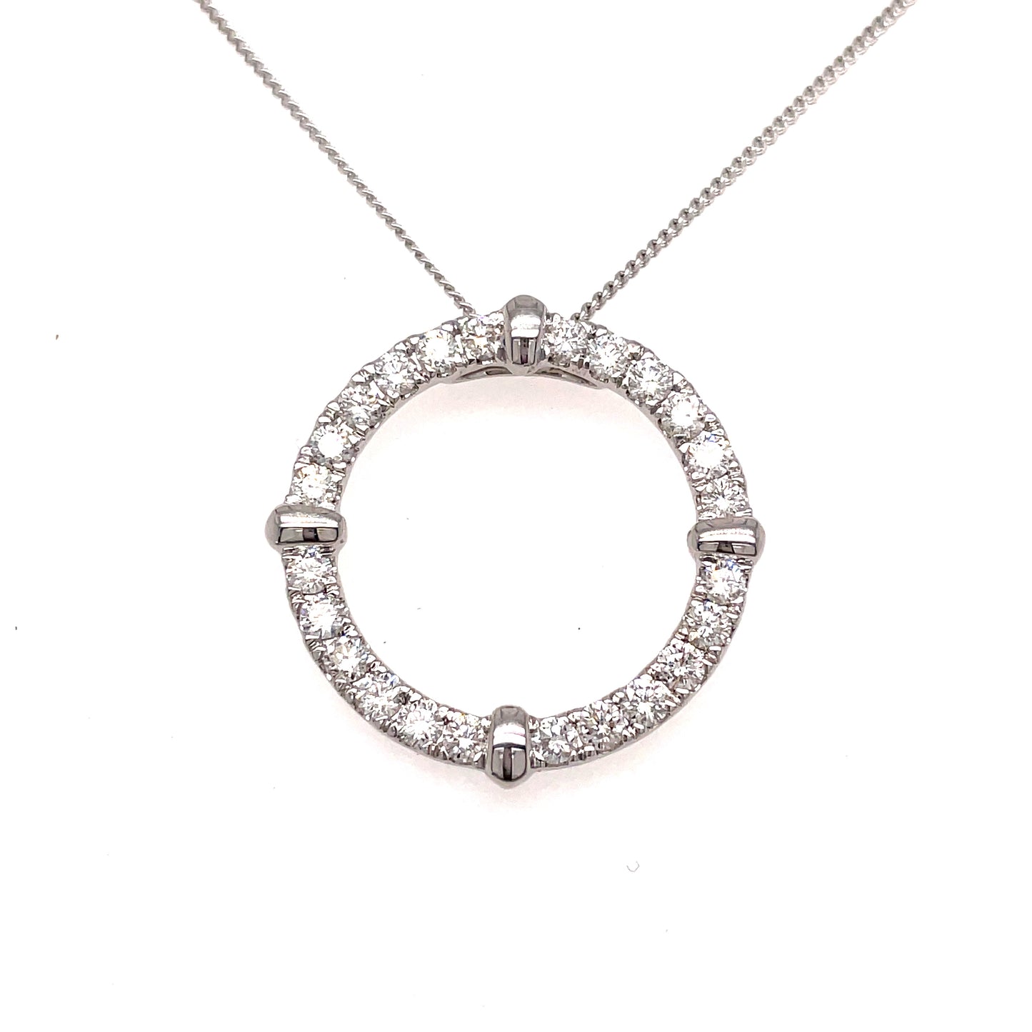 9ct Pnd Wh Di Circle