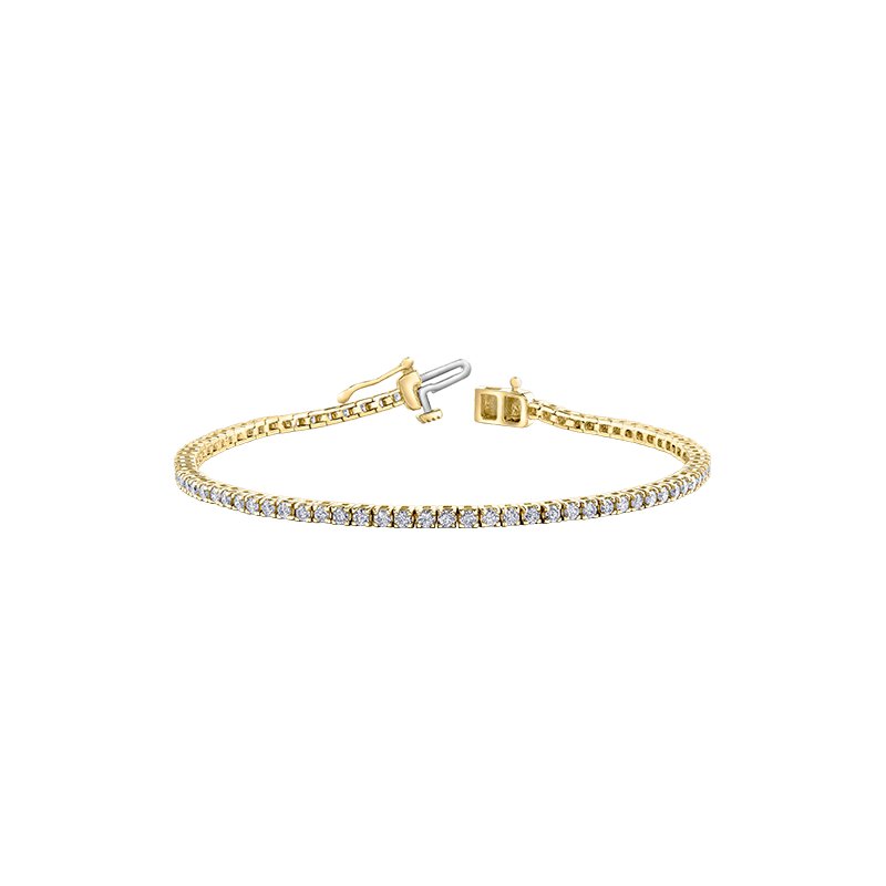 9ct White Gold Cultured Diamond Tennis Bracelet 5.00ct