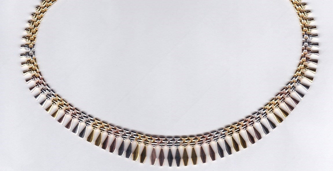 9ct Two Colour Cleopatra Necklet