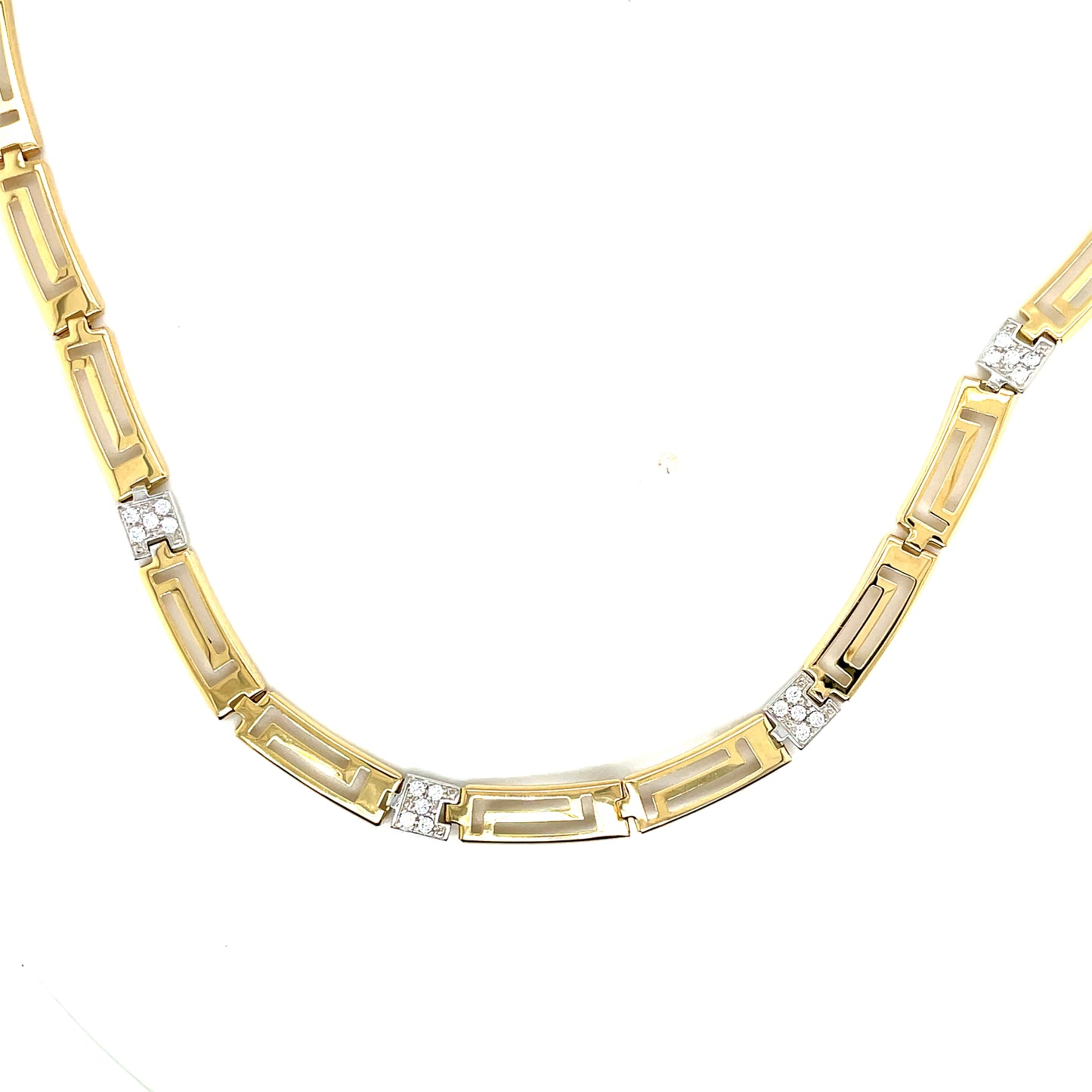9ct Cubic Zirconia Greek Style Necklet