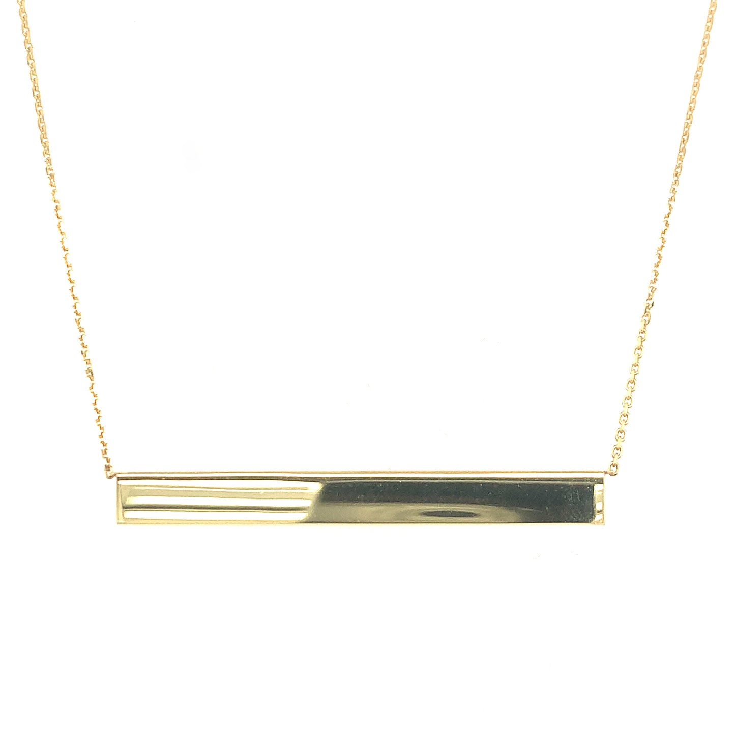 9ct Plain Bar Necklet