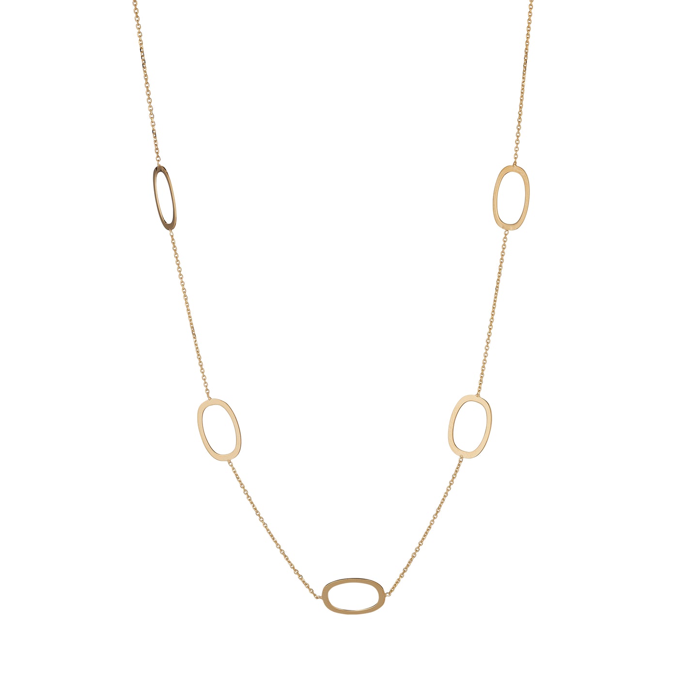 9ct Open Oval Link Neckl;Et