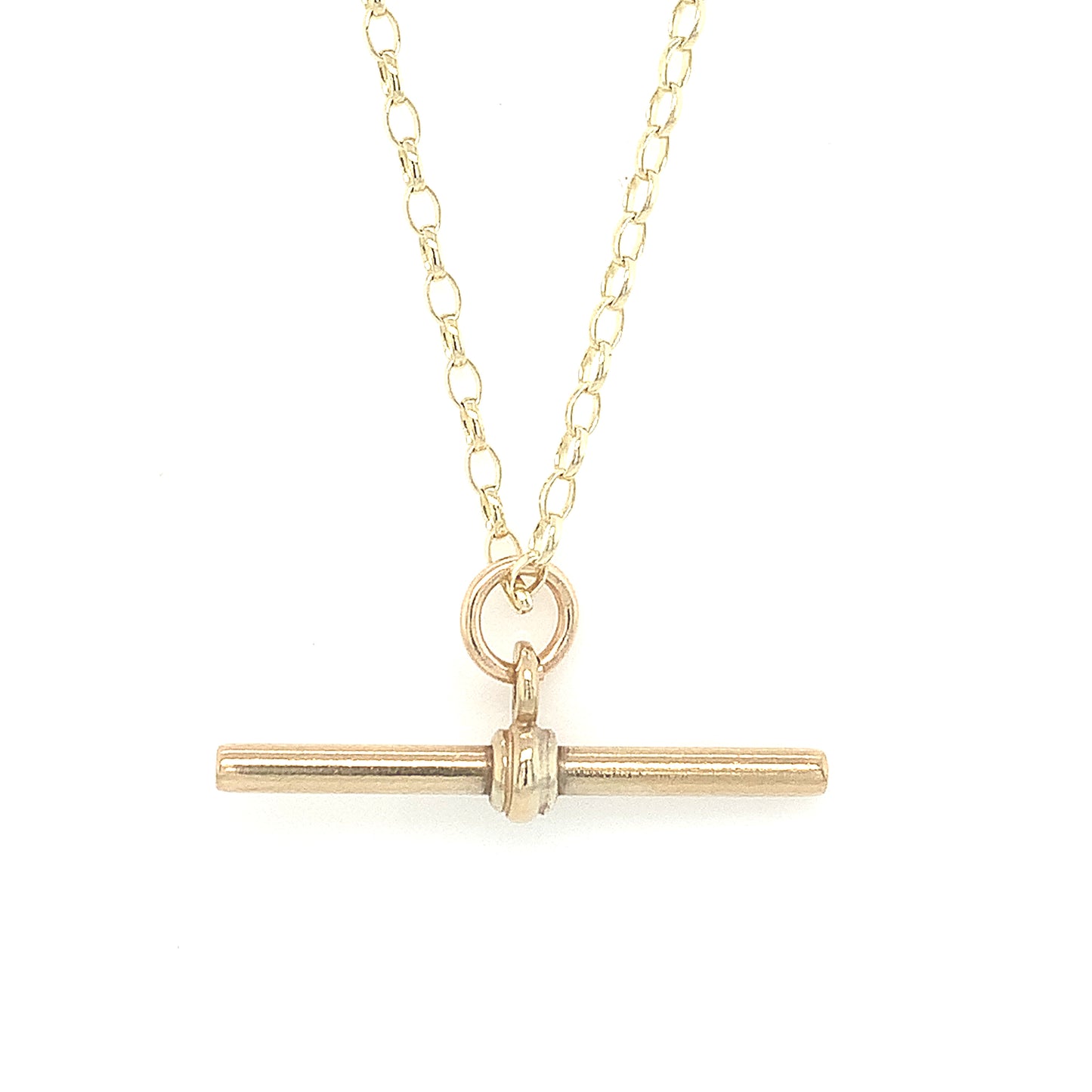 9ct T-Bar And Chain.